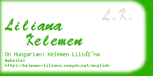 liliana kelemen business card